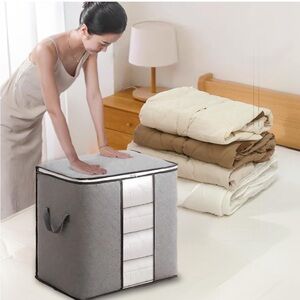 Gray Fabric Storage Organizer, 19"L x 12"W x 20"H